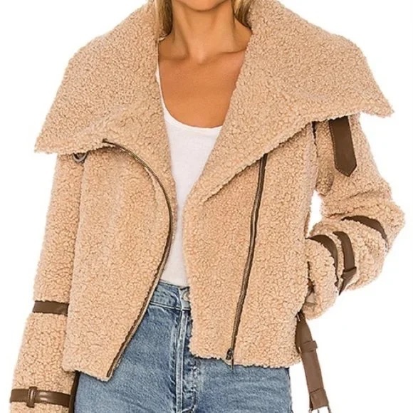 NWOT Tularosa Revolve Bailey Moto Jacket in Camel - Picture 2 of 9
